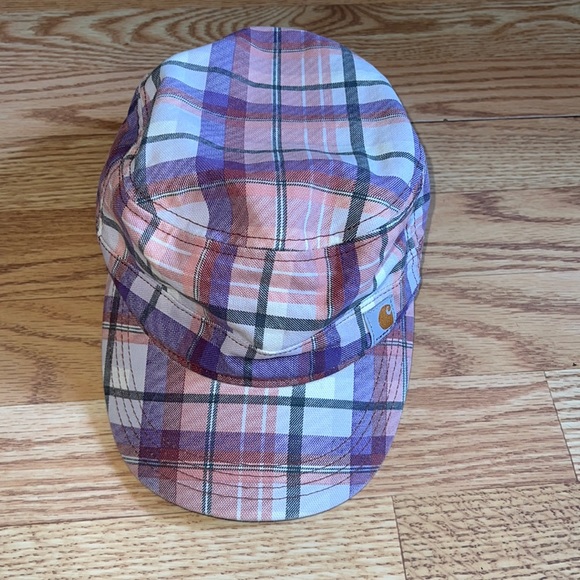 Carhartt Accessories - womens pink & purple plaid Carhartt Hendrie military pony tail hat